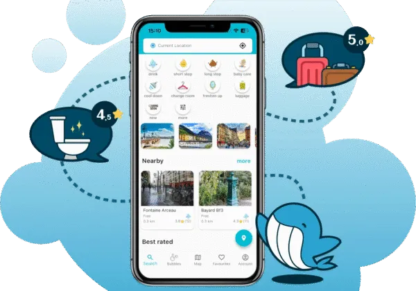 Application mobile BubblesMapper pour accéder aux installations urbaines essentielles